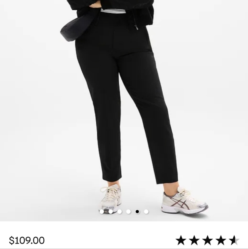 Athleta Women's Classic Black Straight Leg Pants